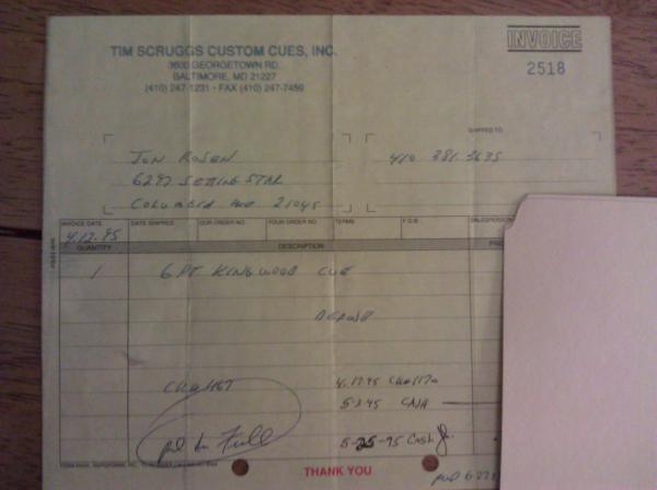 Original invoice
