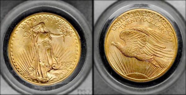 PCGS 1907 MS66 No Motto (1st year of issue)