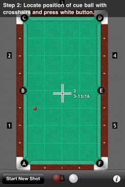 Place the cross hair at (x-1/2 / y-3) and touch the red button.