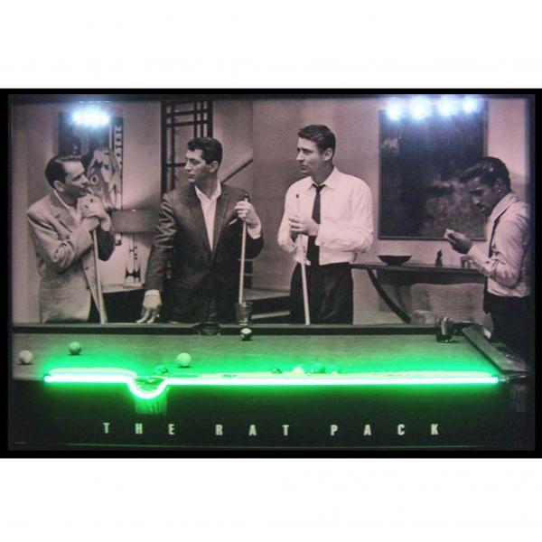 Rat Pack Neon PLAYING POOL