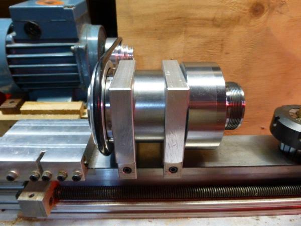 Replaced Timken bearing with Angular contact bearing.
Spacer is added at the back due to the shorter Front bearing.