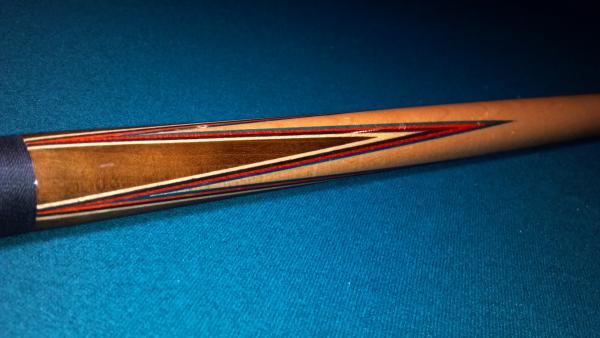 Rosewood points with turquoise, red, black and maple veneers