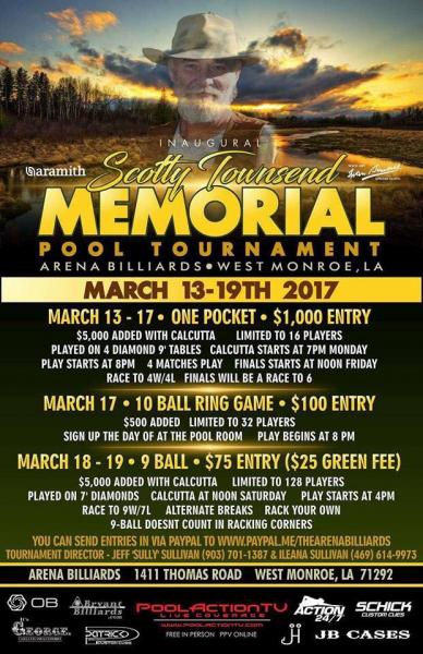 Scotty Townsend Memorial pool tournament