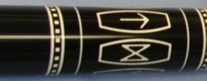 Sleeve, 6 windows, 2 of each rune symbol, index rings