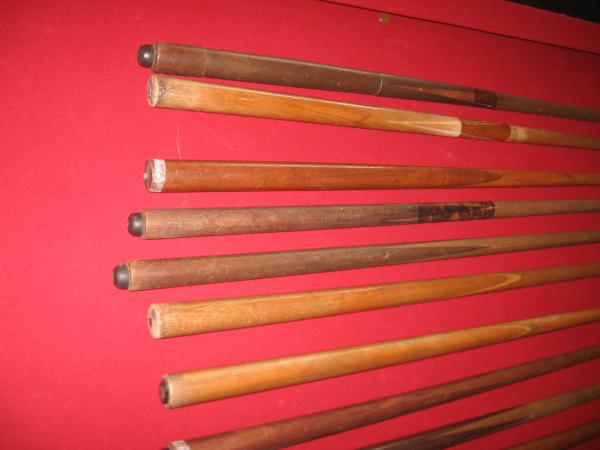 Some of my grandfathers cues...  They're not for sale but someday I might have one of the butterflies made into a player.
