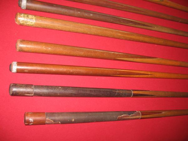 Some of my grandfathers cues...  They're not for sale but someday I might have one of the butterflies made into a player.