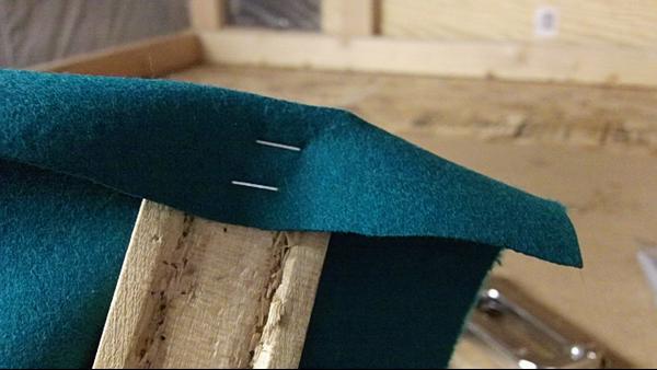 Start at the flat end and staple