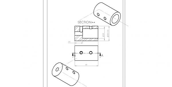 Taig 25mm gundrill adapter