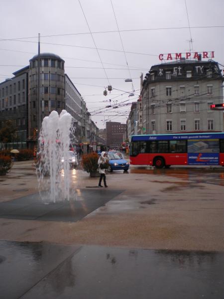 The Centralplace "in the newer part" of Biel (seen from east)