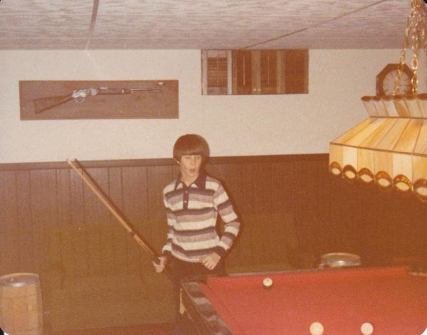 The coolest birthday present ever...and it wasn't even for me! One year when I was a kid my mom surprised my dad with a pool table for his b-day. It w