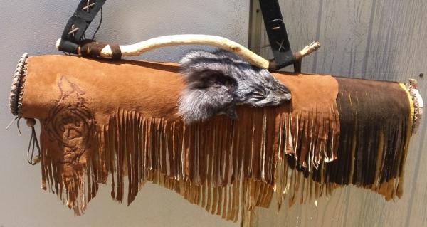 The Woodland Primitive collection has genuine fur as part of the case embellishments. this case is a 3 X 6 with a solid cedar base, branded design, cu