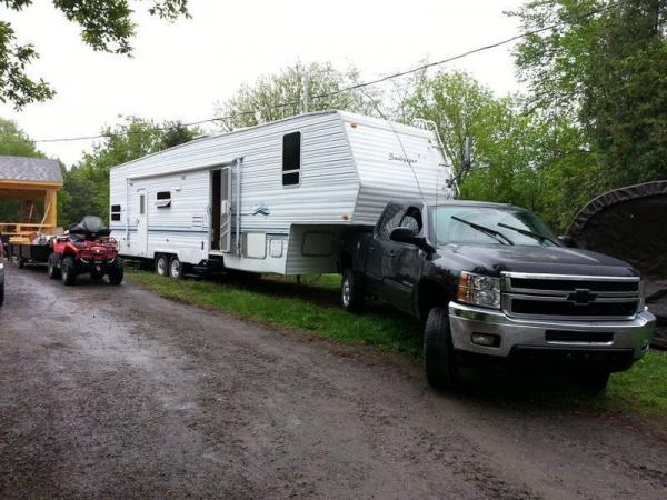 With my truck will tow the house