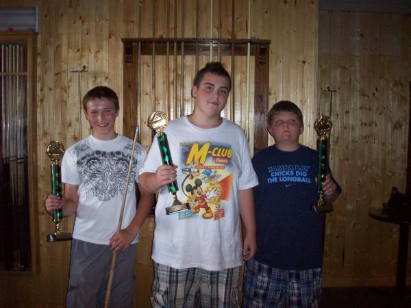 Zach (middle) 3rd place----------  Briar (right) 2nd place